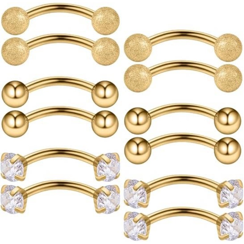 Body Jewelry Surgical Steel - 6 pares de joyería para piercing