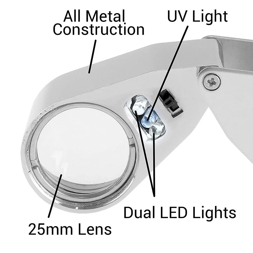 Lupa de Joyero Iluminada 40X c - Body Jewelry Repair reseña y precio