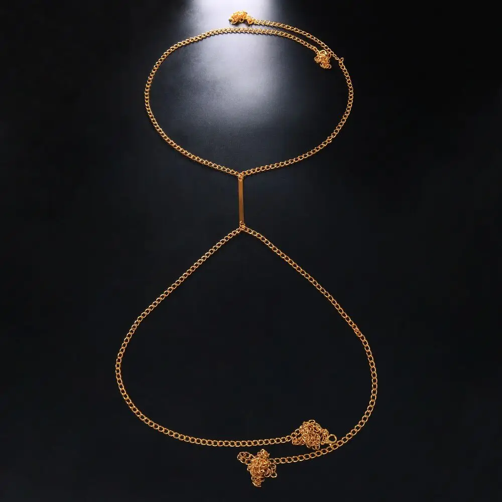Arnés de cadena de pecho de Me - Body Jewelry Necklace reseña y precio